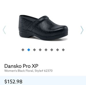 Danske Black Floral Clogs